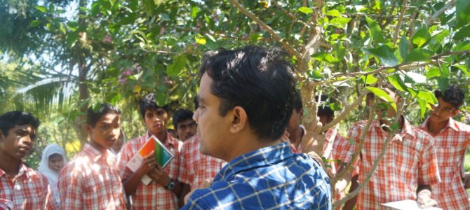 Training on Ayurveda plants by Br. Sumesh